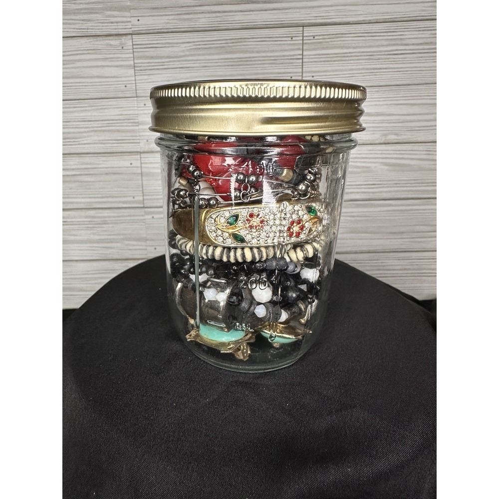 Mystery Mixed Jewelry Jar: Vintage-Modern Costume All Wearable Jewelry #12 Lot - Picture 1 of 9